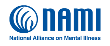 logo that reads NAMI National Alliance on Mental Illness